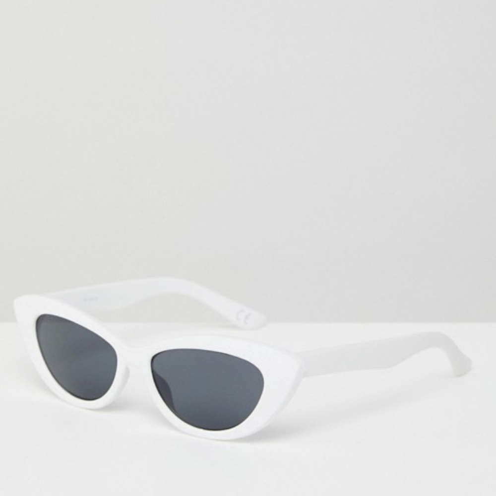 White cat eye sunglasses
